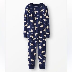 Hanna Andersson Navy Whale Pajama Set* organic
